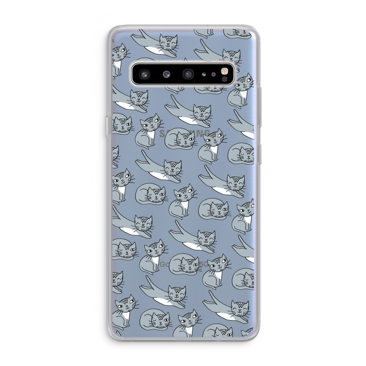 Poezen: Samsung Galaxy S10 5G Transparant Hoesje