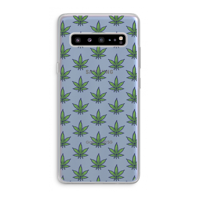 Weed: Samsung Galaxy S10 5G Transparant Hoesje