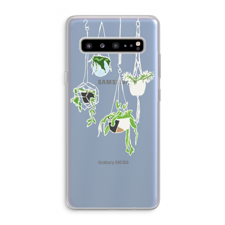 Hang In There: Samsung Galaxy S10 5G Transparant Hoesje