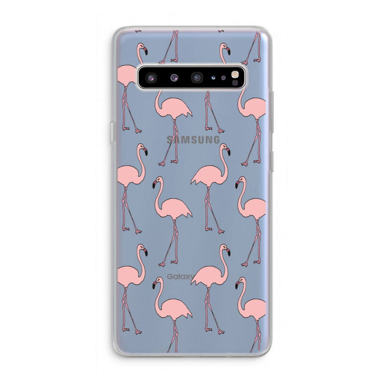 Anything Flamingoes: Samsung Galaxy S10 5G Transparant Hoesje