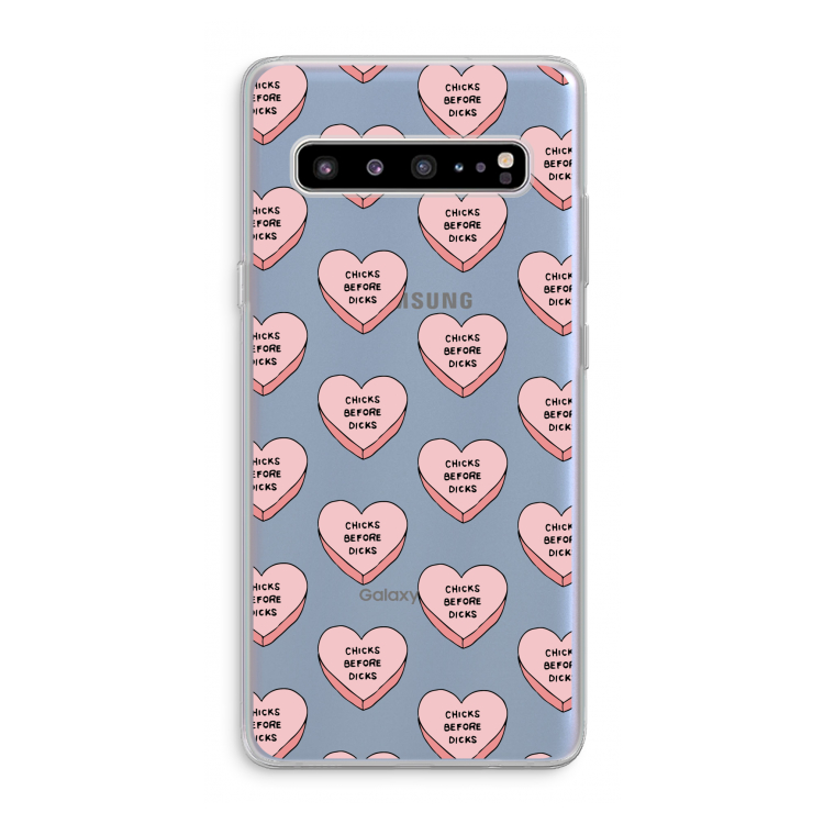 Chicks before dicks: Samsung Galaxy S10 5G Transparant Hoesje