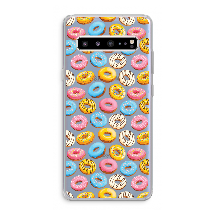 Pink donuts: Samsung Galaxy S10 5G Transparant Hoesje