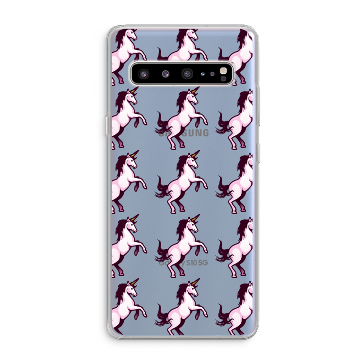Musketon Unicorn: Samsung Galaxy S10 5G Transparant Hoesje