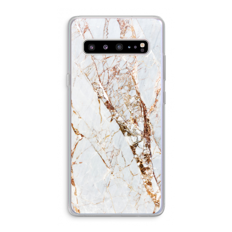 Goud marmer: Samsung Galaxy S10 5G Transparant Hoesje