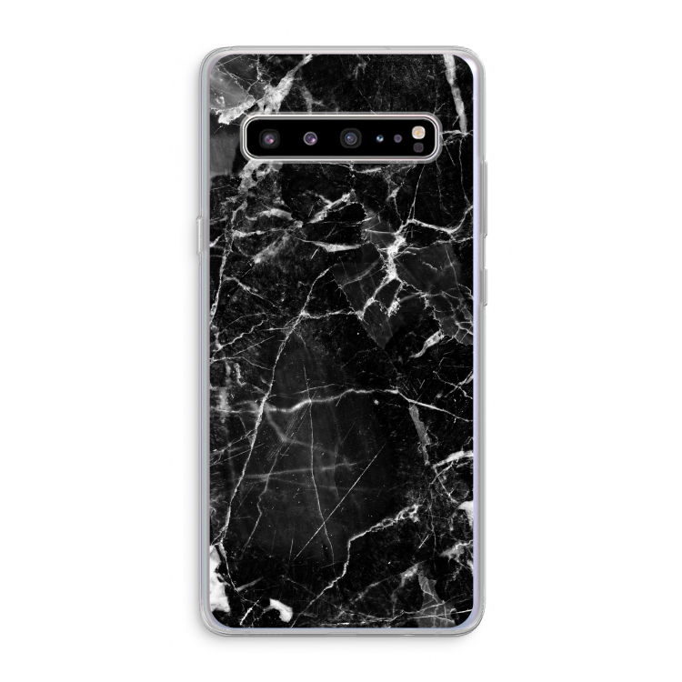 Zwart Marmer 2: Samsung Galaxy S10 5G Transparant Hoesje