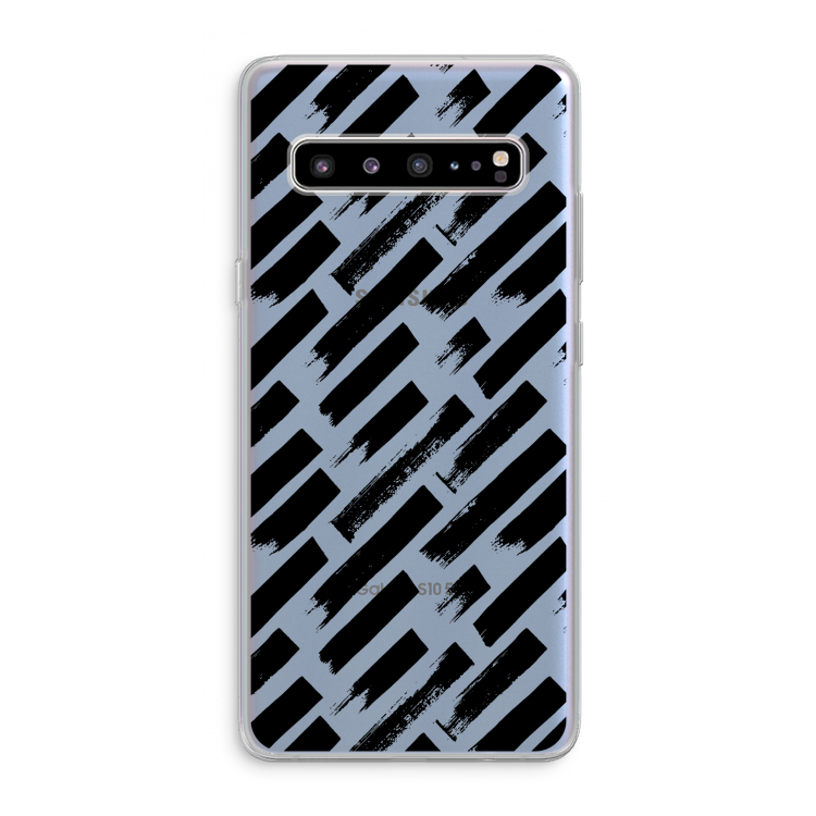 Zwarte vegen: Samsung Galaxy S10 5G Transparant Hoesje