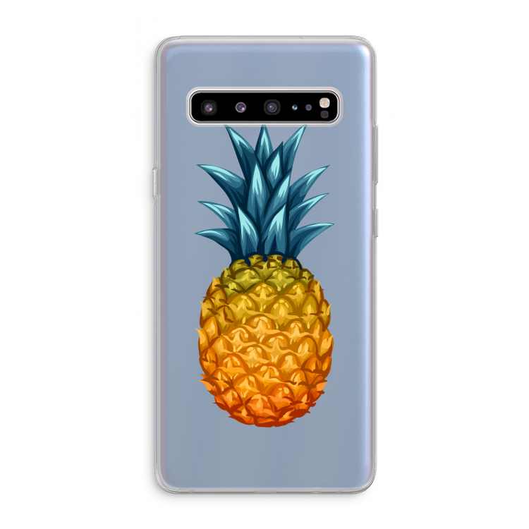 Grote ananas: Samsung Galaxy S10 5G Transparant Hoesje