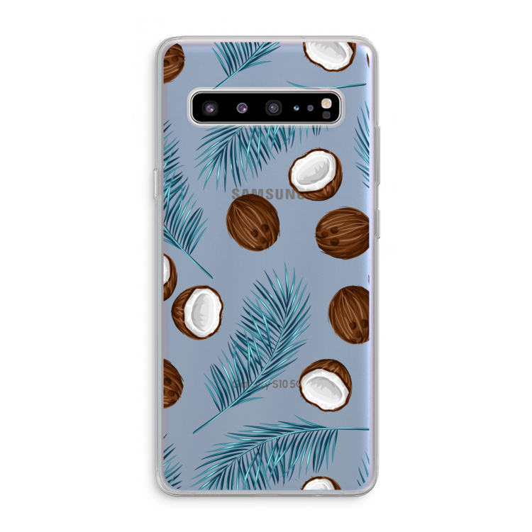 Kokosnoot roze: Samsung Galaxy S10 5G Transparant Hoesje