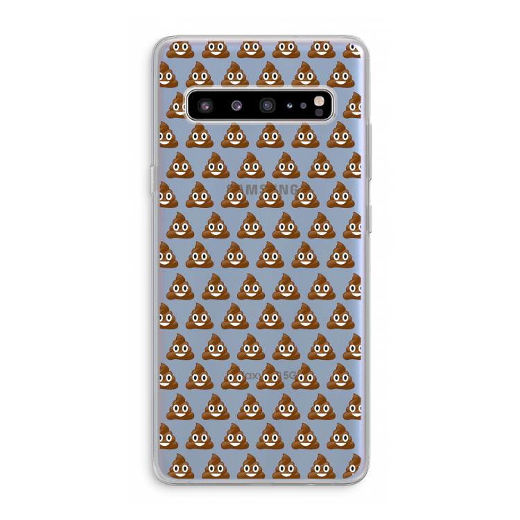 Poop emoji: Samsung Galaxy S10 5G Transparant Hoesje