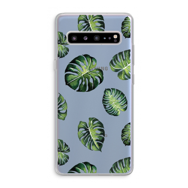 Tropische bladeren: Samsung Galaxy S10 5G Transparant Hoesje