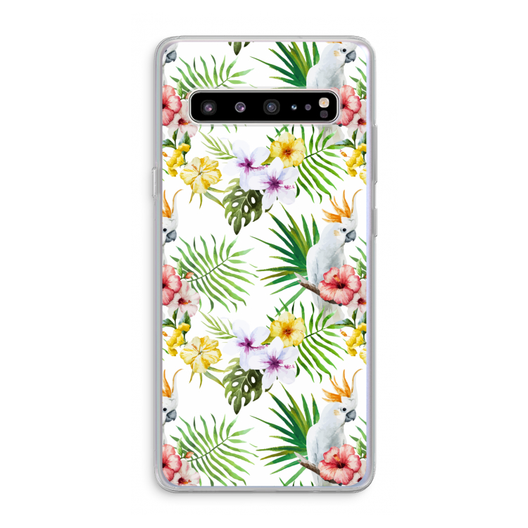 Gele kuif: Samsung Galaxy S10 5G Transparant Hoesje
