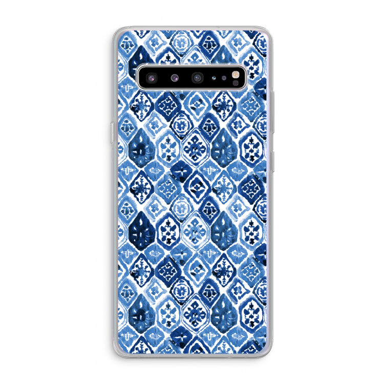 Blauw motief: Samsung Galaxy S10 5G Transparant Hoesje