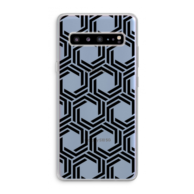 Geometrisch patroon: Samsung Galaxy S10 5G Transparant Hoesje
