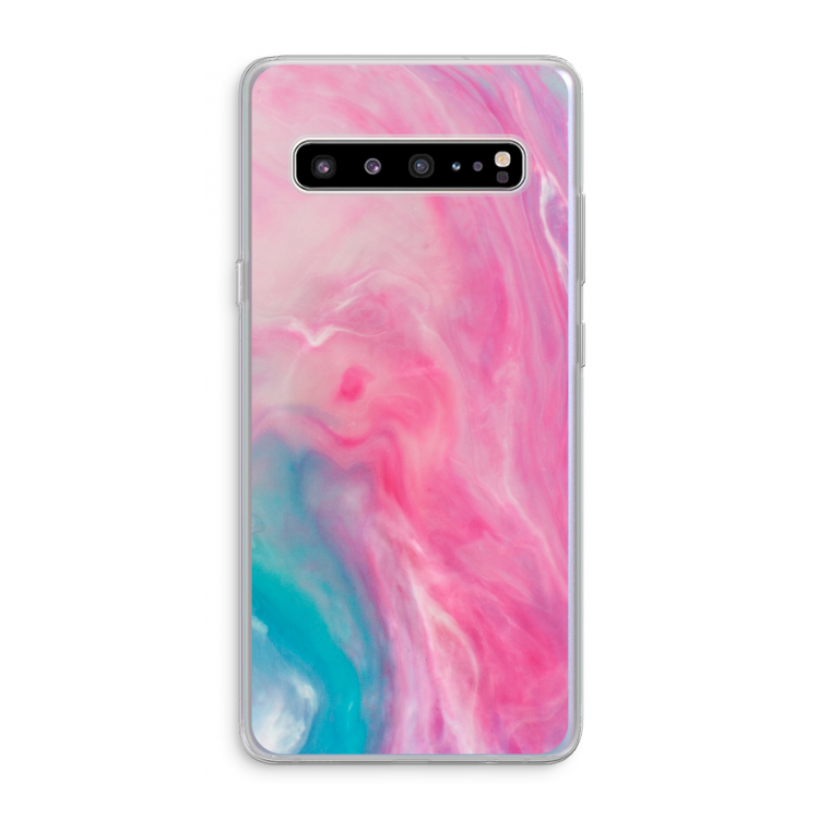 Roze explosie: Samsung Galaxy S10 5G Transparant Hoesje