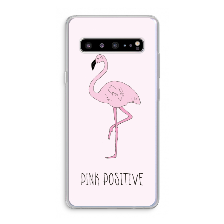 Pink positive: Samsung Galaxy S10 5G Transparant Hoesje