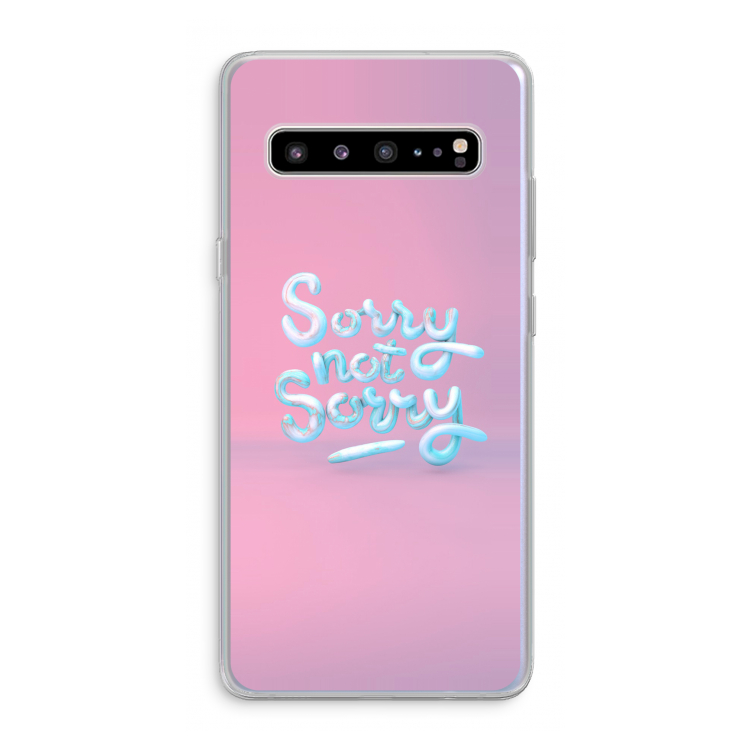Sorry not sorry: Samsung Galaxy S10 5G Transparant Hoesje