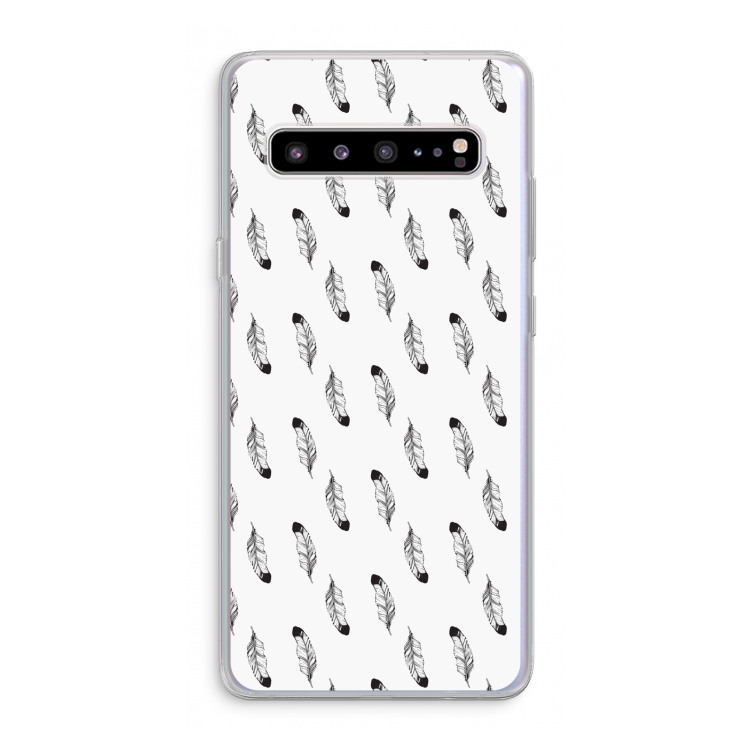 Pluimen: Samsung Galaxy S10 5G Transparant Hoesje