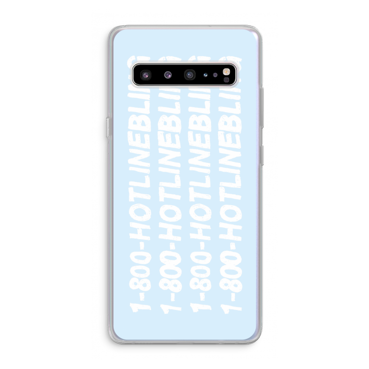 Hotline bling blue: Samsung Galaxy S10 5G Transparant Hoesje
