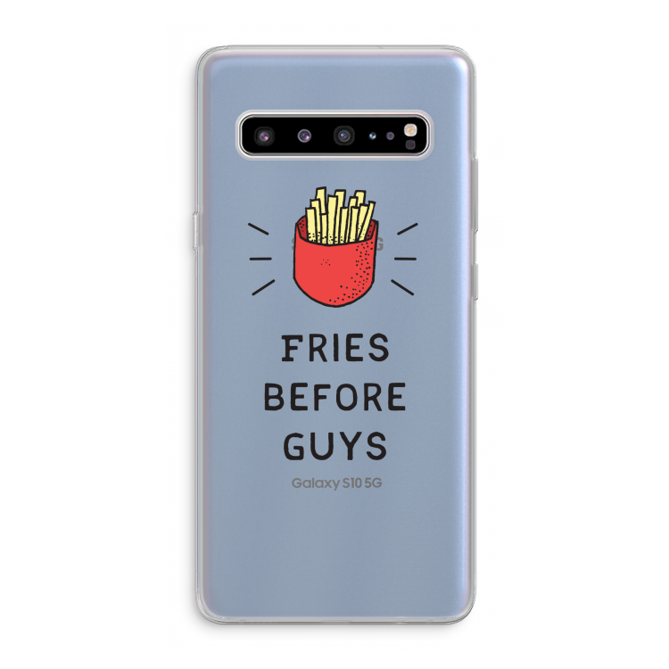Fries before guys: Samsung Galaxy S10 5G Transparant Hoesje