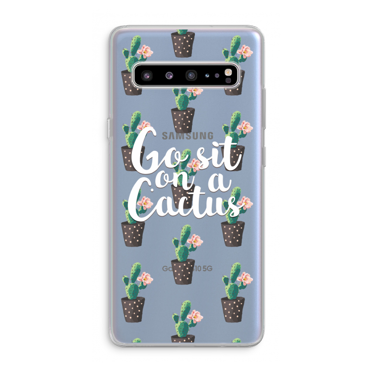 Cactus quote: Samsung Galaxy S10 5G Transparant Hoesje