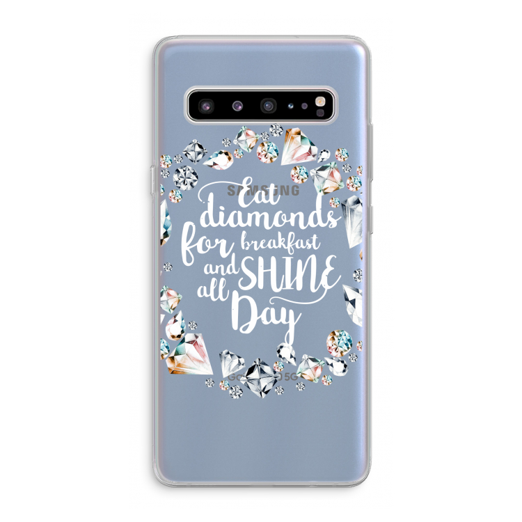 Diamonds: Samsung Galaxy S10 5G Transparant Hoesje