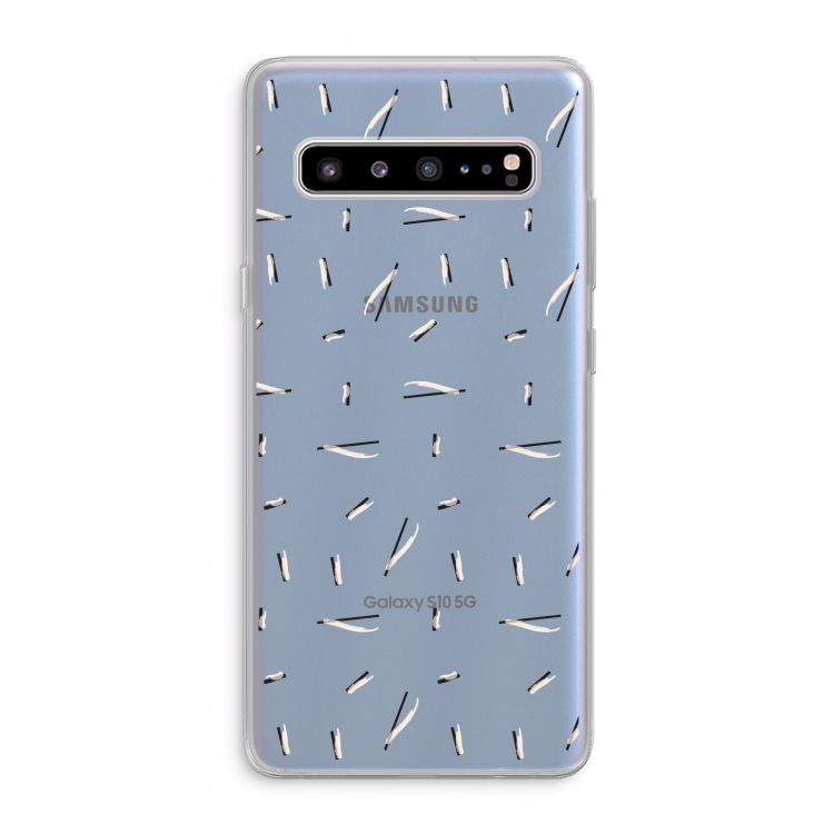 Hipster stripes: Samsung Galaxy S10 5G Transparant Hoesje