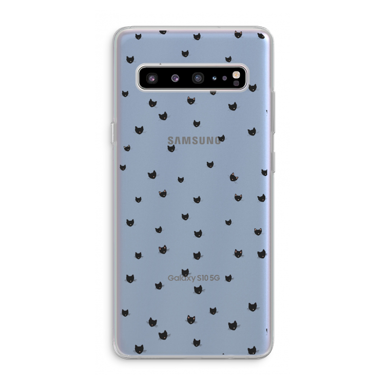 Kleine kattenkopjes: Samsung Galaxy S10 5G Transparant Hoesje