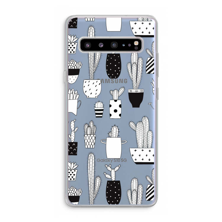 Cactusmotief: Samsung Galaxy S10 5G Transparant Hoesje