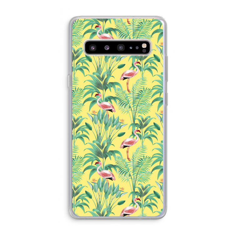 Flamingo party: Samsung Galaxy S10 5G Transparant Hoesje