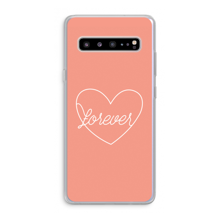 Forever heart: Samsung Galaxy S10 5G Transparant Hoesje