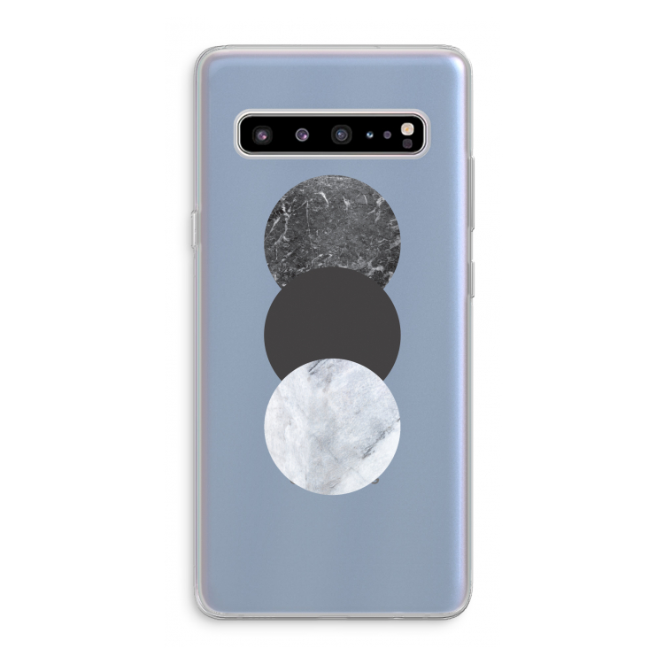 Marmeren cirkels: Samsung Galaxy S10 5G Transparant Hoesje