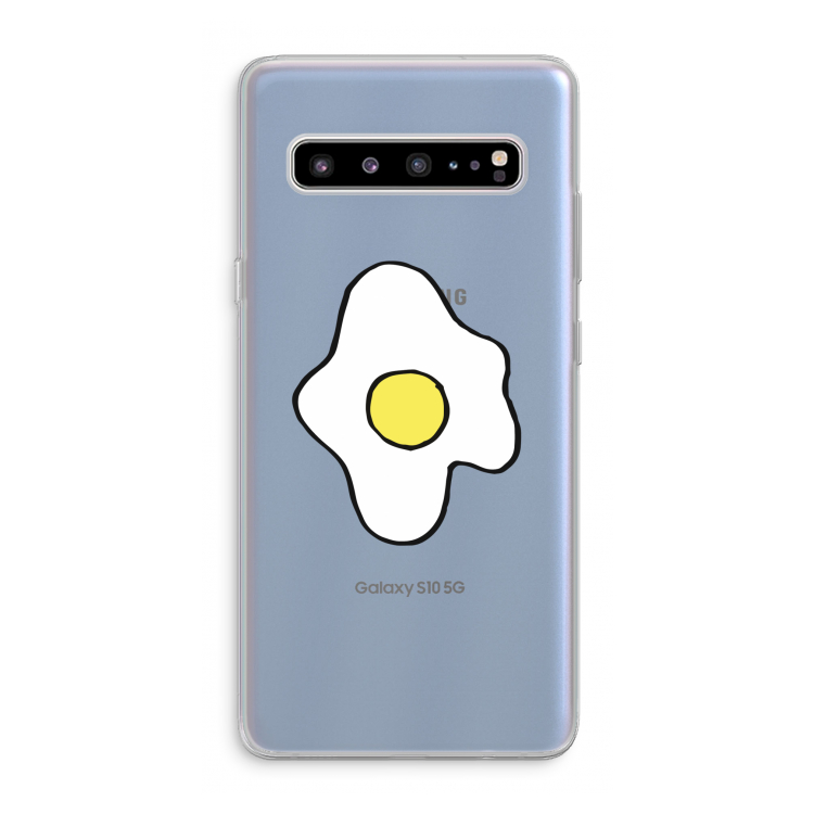 Spiegelei: Samsung Galaxy S10 5G Transparant Hoesje