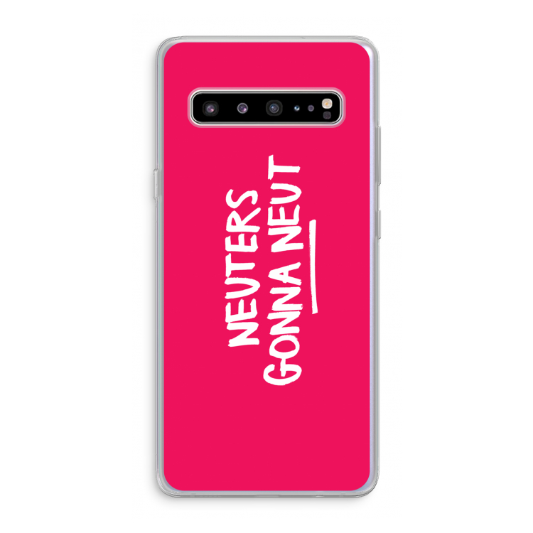 Neuters (roze): Samsung Galaxy S10 5G Transparant Hoesje