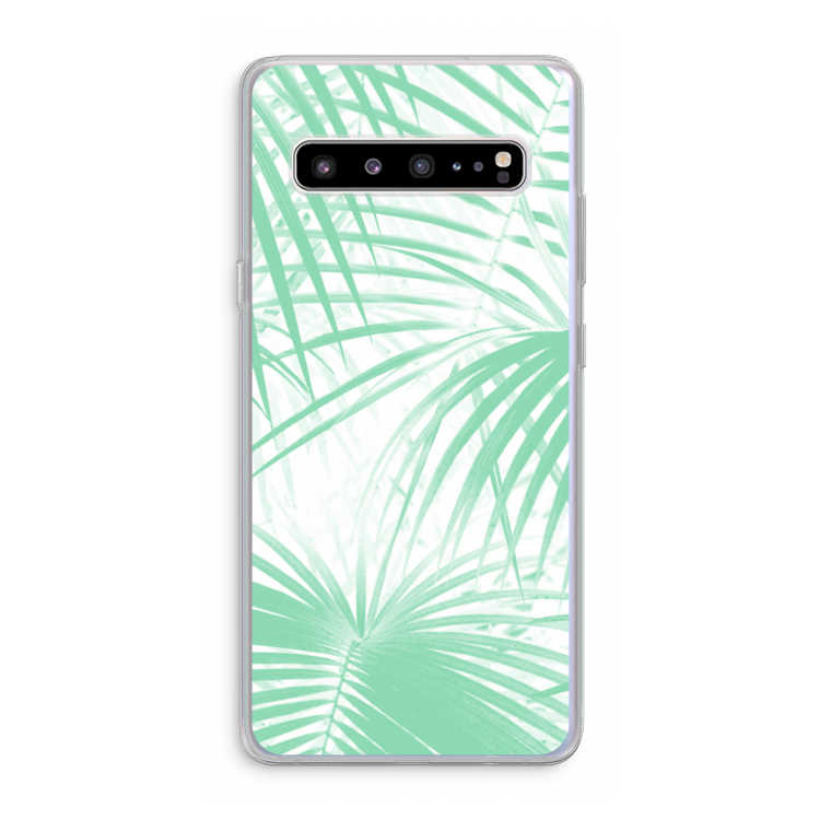 Palmbladeren: Samsung Galaxy S10 5G Transparant Hoesje