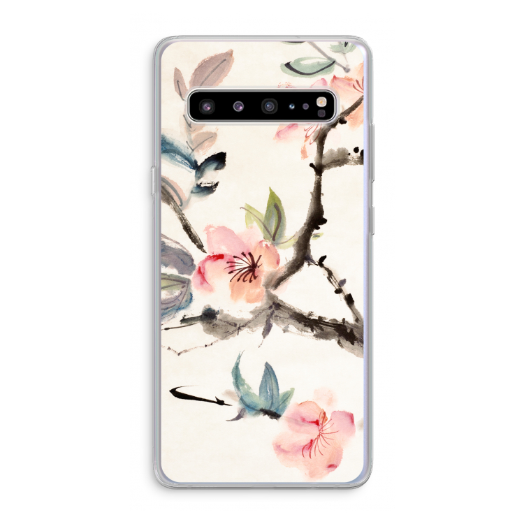 Japanse bloemen: Samsung Galaxy S10 5G Transparant Hoesje