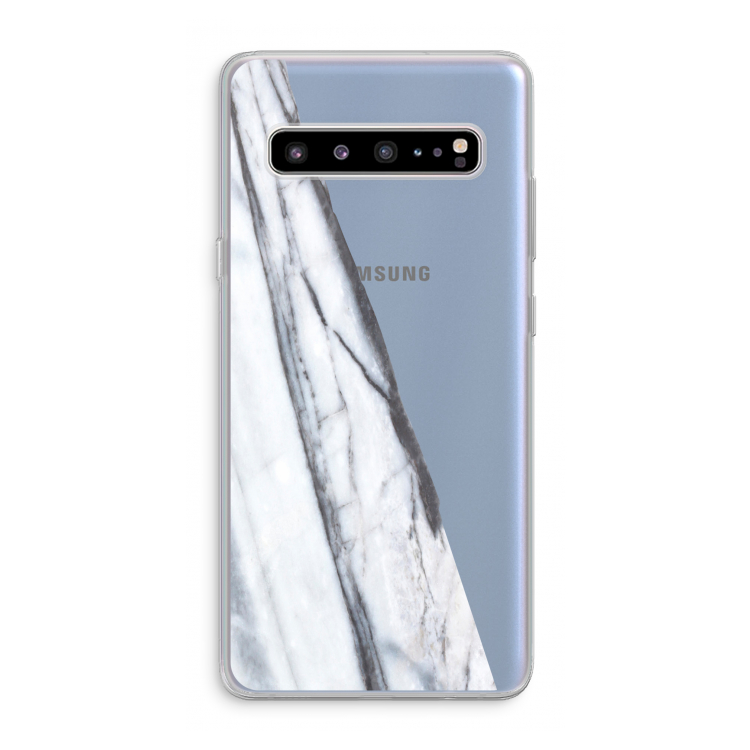 Gestreepte marmer: Samsung Galaxy S10 5G Transparant Hoesje