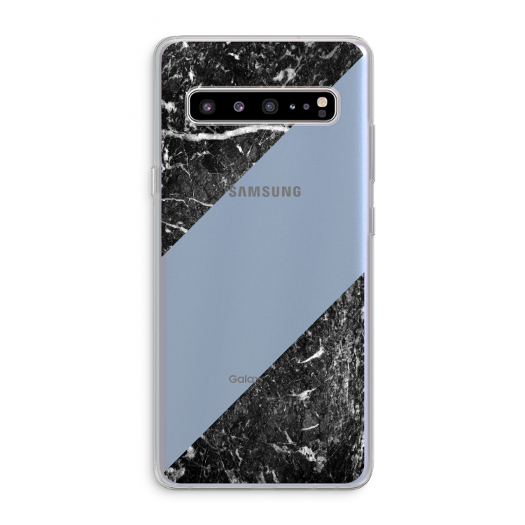 Zwart marmer: Samsung Galaxy S10 5G Transparant Hoesje