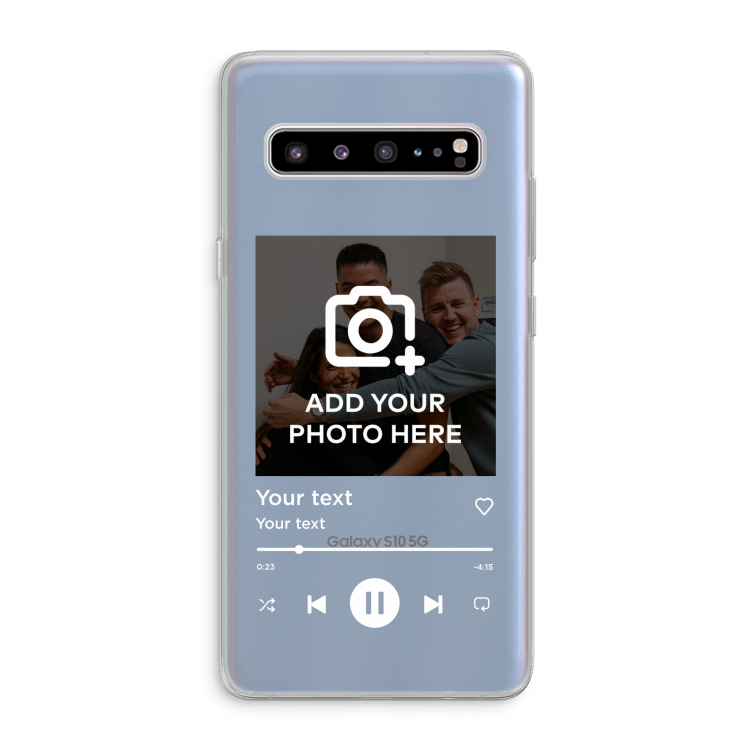 Music Player: Samsung Galaxy S10 5G Transparant Hoesje