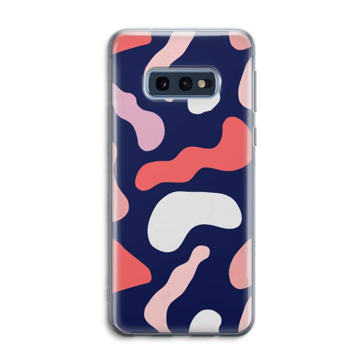 Memphis Shapes Pink: Samsung Galaxy S10e Transparant Hoesje
