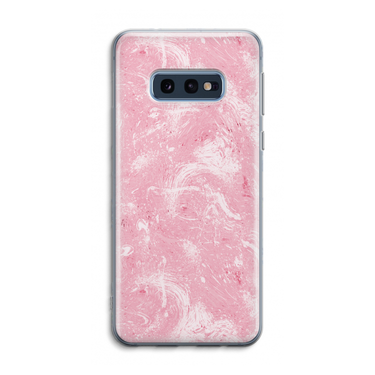Abstract Painting Pink: Samsung Galaxy S10e Transparant Hoesje
