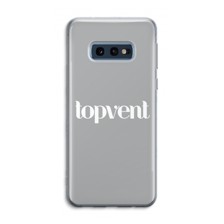 Topvent Grijs Wit: Samsung Galaxy S10e Transparant Hoesje