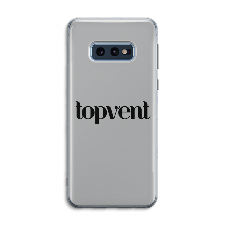 Topvent Grijs Zwart: Samsung Galaxy S10e Transparant Hoesje