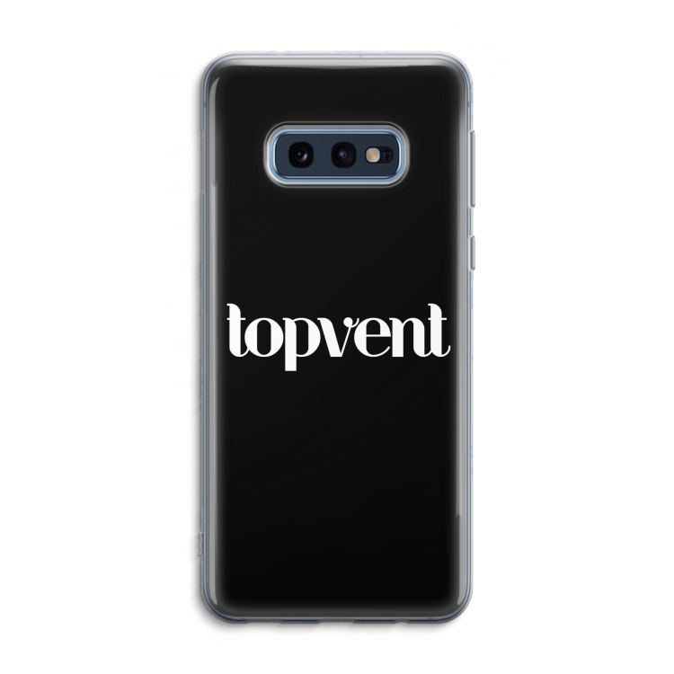Topvent Zwart: Samsung Galaxy S10e Transparant Hoesje