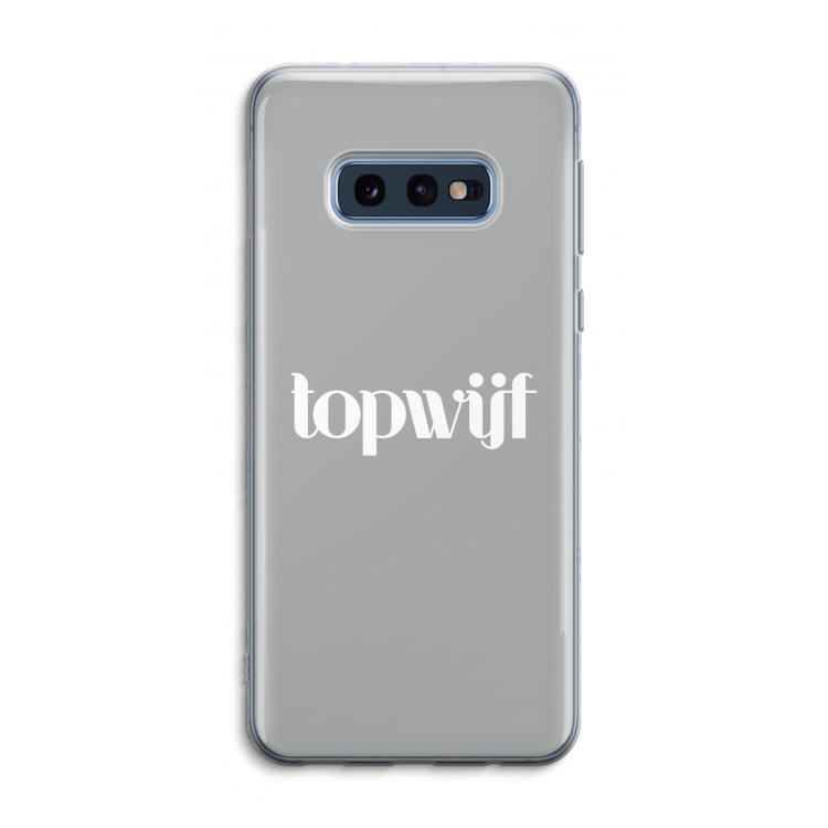 Topwijf Grijs Wit: Samsung Galaxy S10e Transparant Hoesje