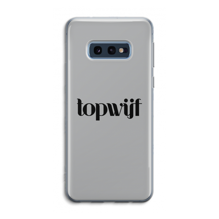 Topwijf Grijs Zwart: Samsung Galaxy S10e Transparant Hoesje