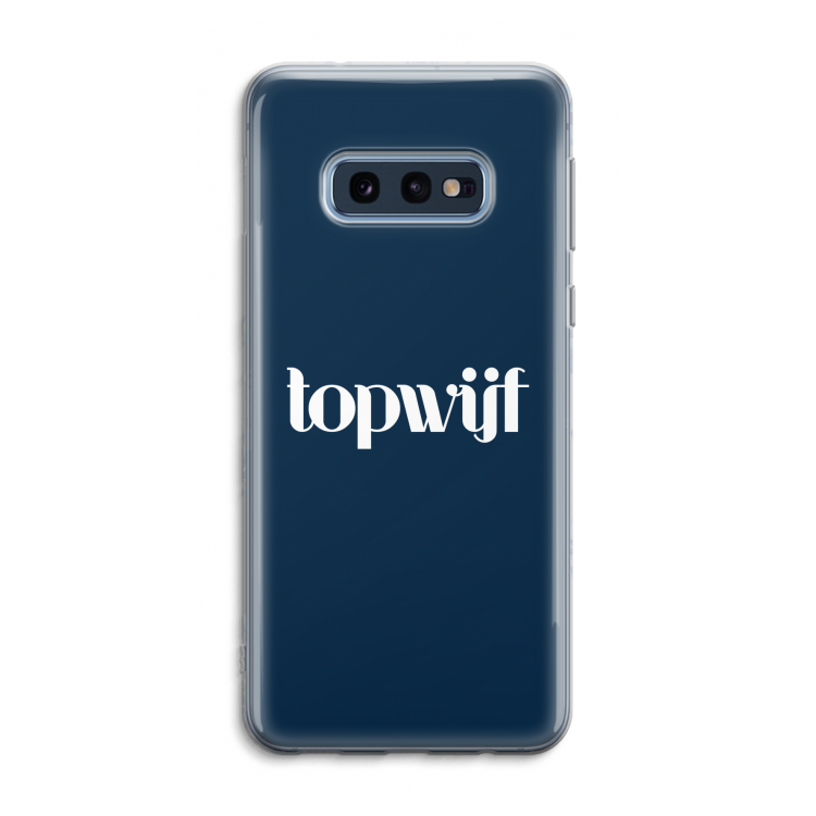 Topwijf Navy: Samsung Galaxy S10e Transparant Hoesje