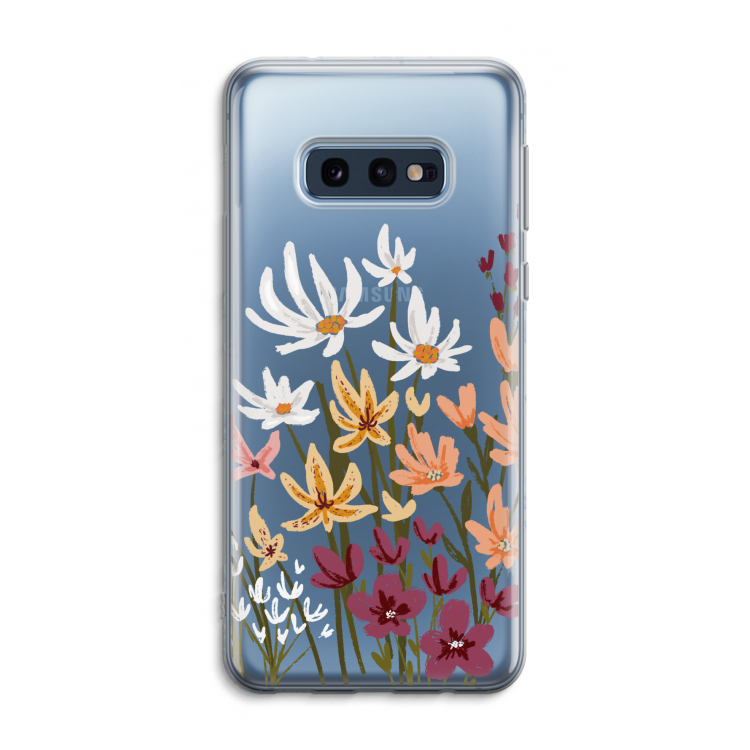 Painted wildflowers: Samsung Galaxy S10e Transparant Hoesje