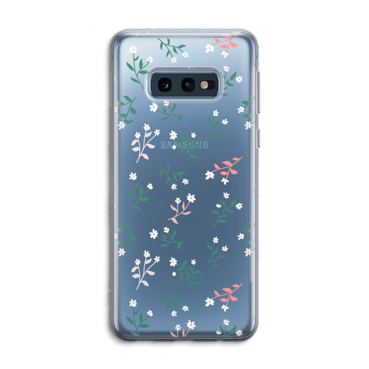 Small white flowers: Samsung Galaxy S10e Transparant Hoesje
