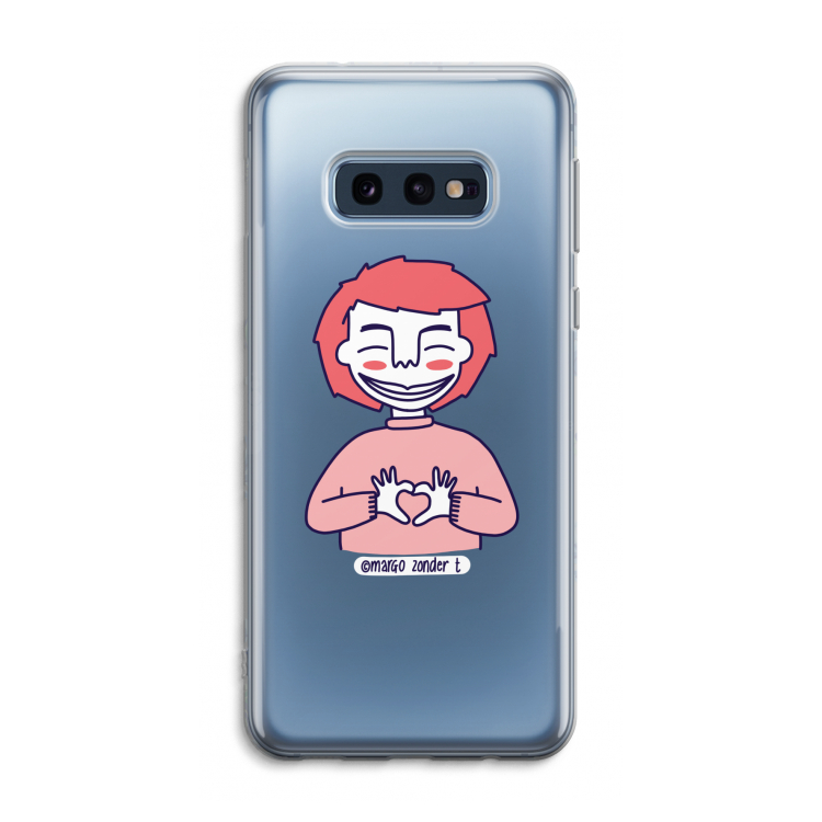 Hartje: Samsung Galaxy S10e Transparant Hoesje