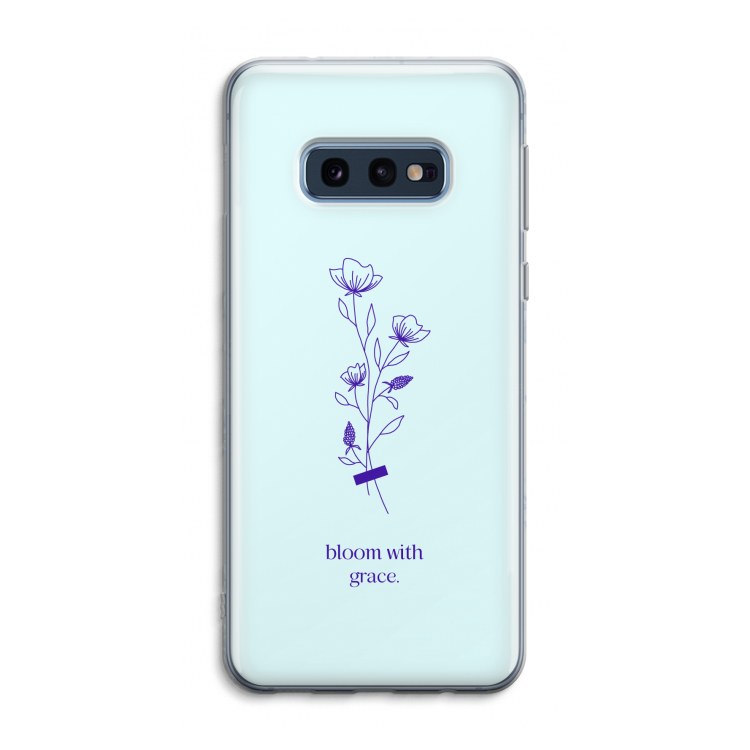 Bloom with grace: Samsung Galaxy S10e Transparant Hoesje